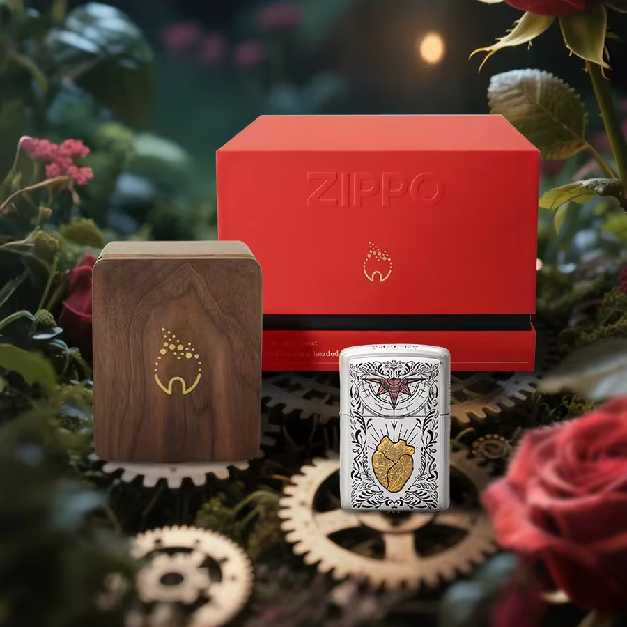 ZIPPO/之宝打火机怦然心动八音盒全包徽章表白爱情礼盒送男士礼物