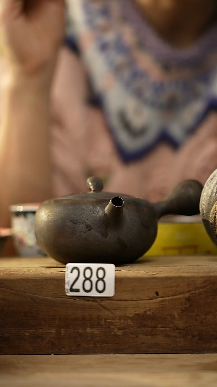 【闪购商品】瓷片设计师手作/古拙黑韵 侧把