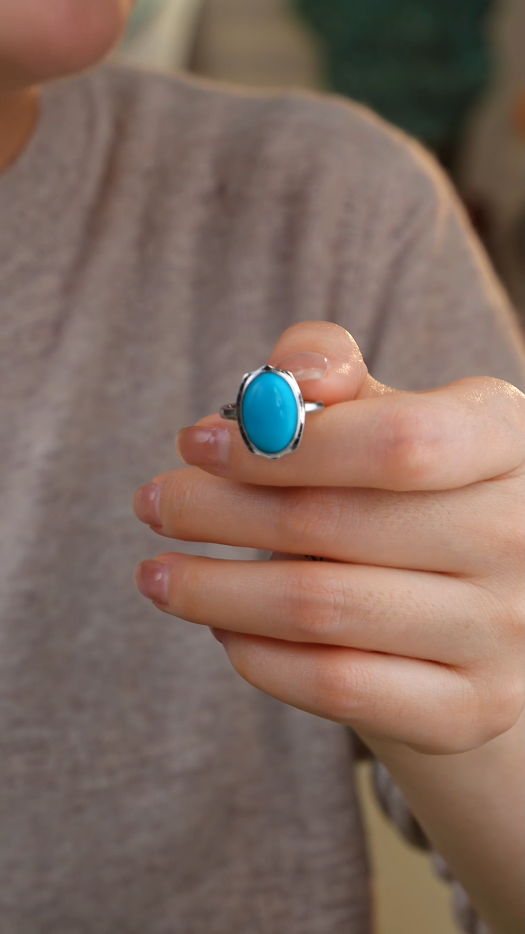 【闪购商品】绿松石戒指银S925镶嵌1