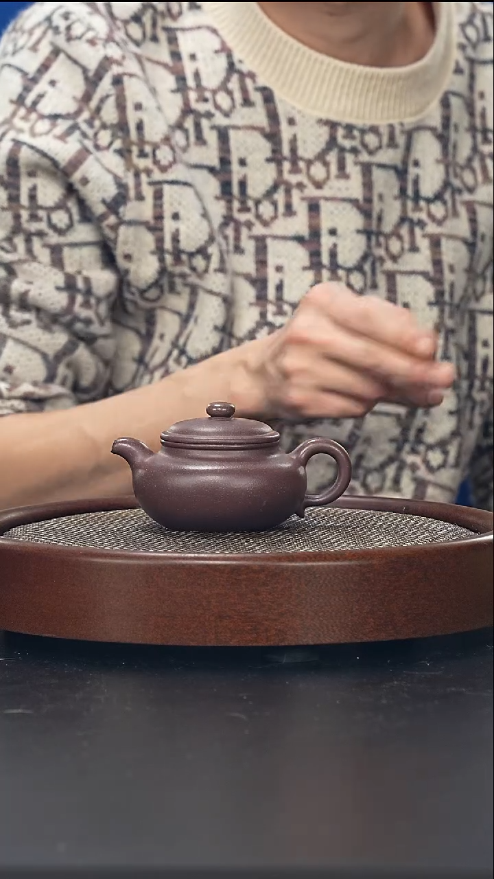 茶壶紫砂仿古-千禧紫泥-全手工无添加-190cc