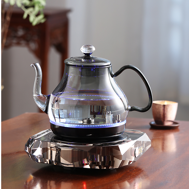 陶轩茶艺水晶底座全智能快速炉烧水壶高颜值全自动上水静音热水壶