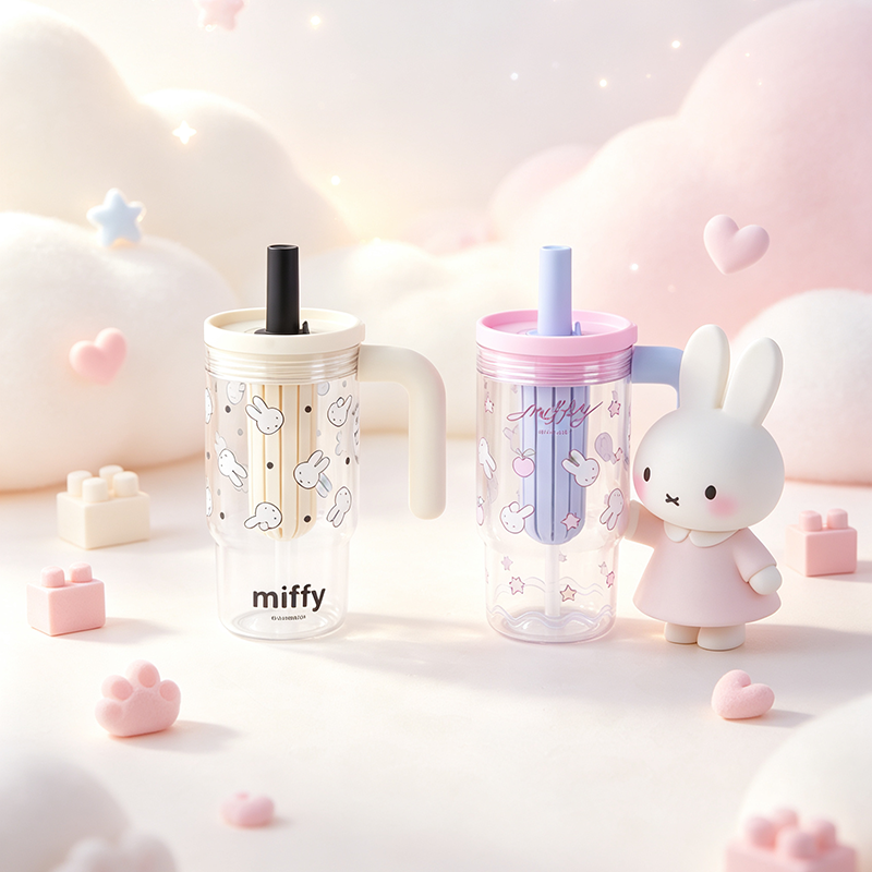 【正版授权】MIFFY米菲兔高颜值星梦系列冰霸杯760ml吸管杯大容量