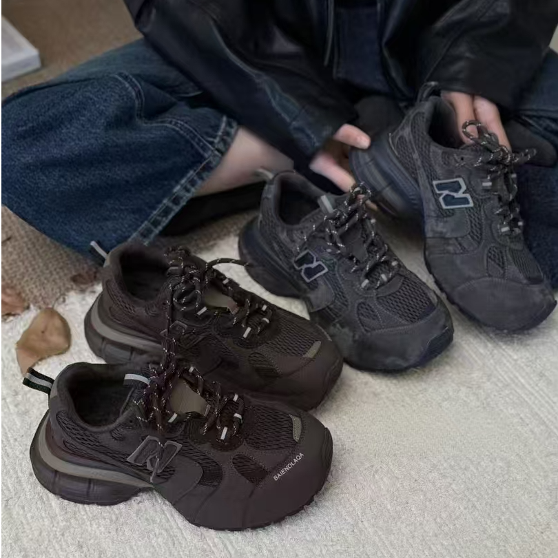 自由如风2025 加厚时尚潮流透气百搭老爹运动鞋