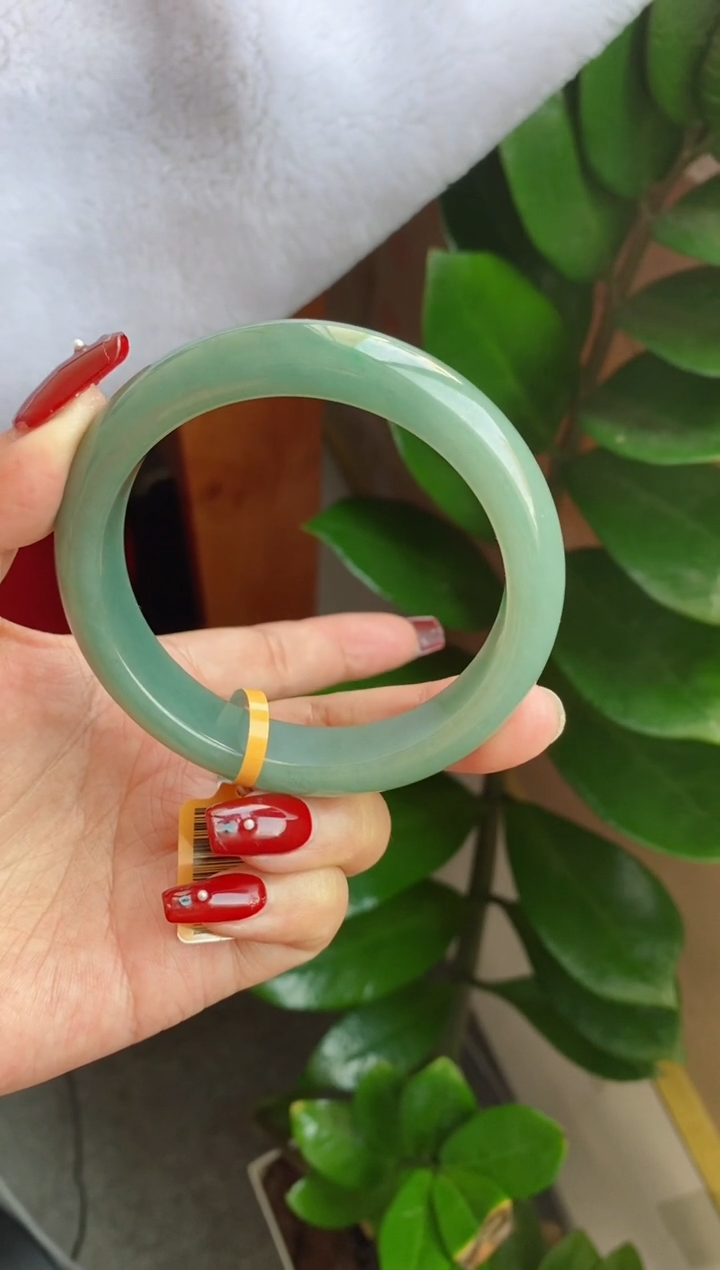 【闪购商品】翡翠手镯未镶嵌（冰胶油青）5号