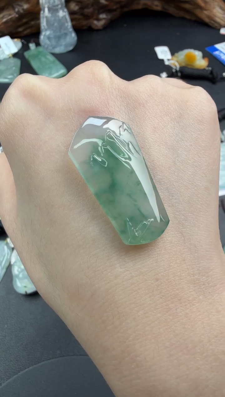 吊坠(不含链)未镶嵌翡翠迟****纪翡翠饰品-222