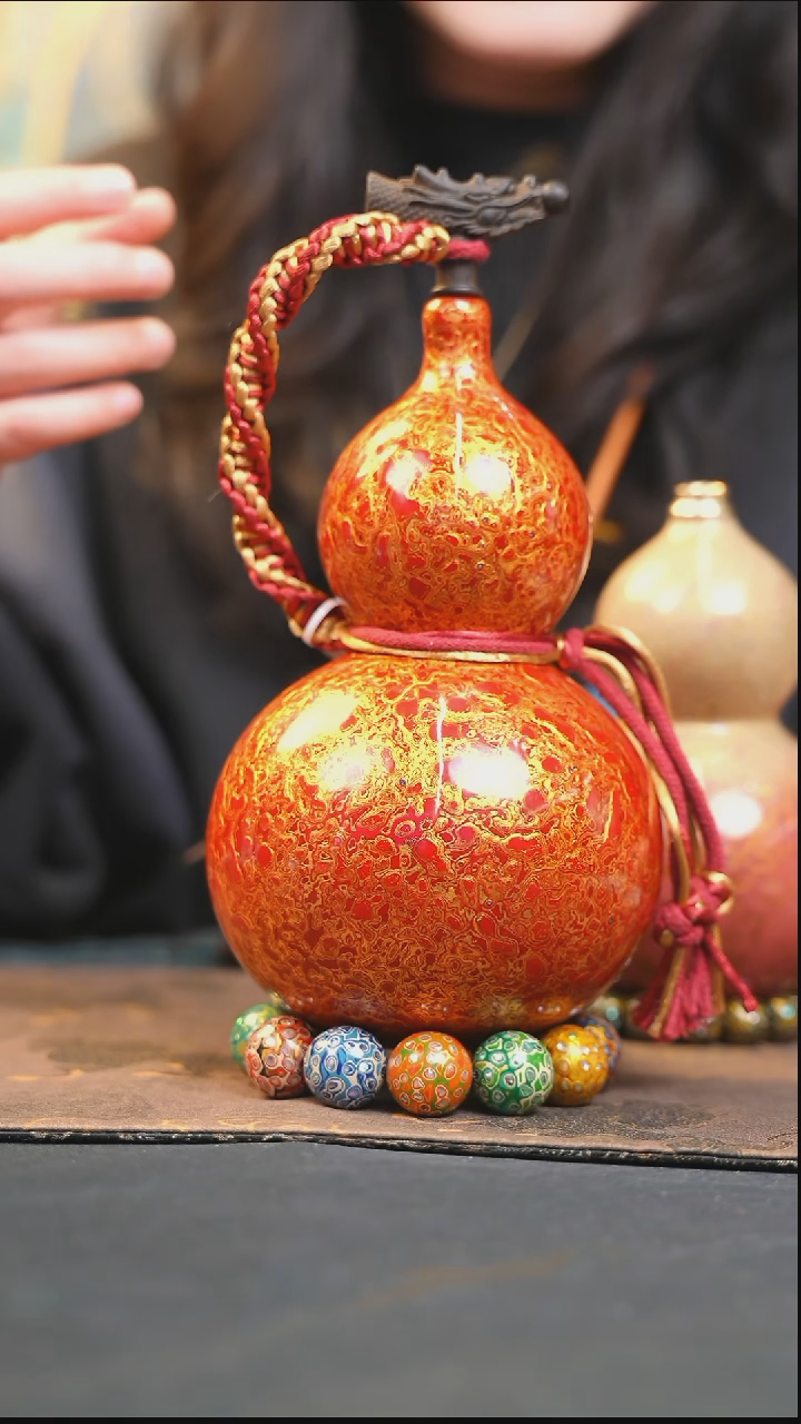 【闪购商品】YV153漆艺酒葫芦不包手串及旋转底座