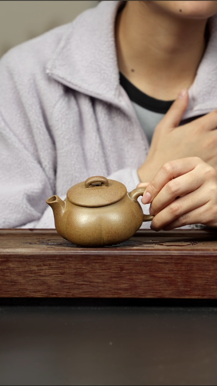 茶壶紫砂黄金段柴烧 南瓜