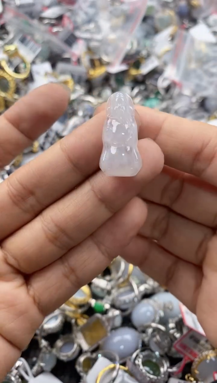 银S925镶嵌戒指翡翠2222----6