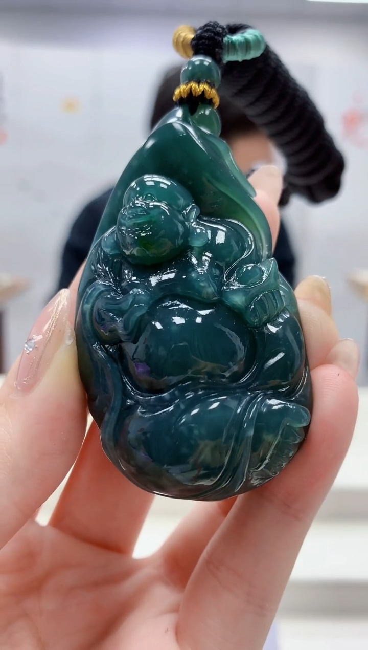 定制翡翠未镶嵌4917jw-毛货挂件82