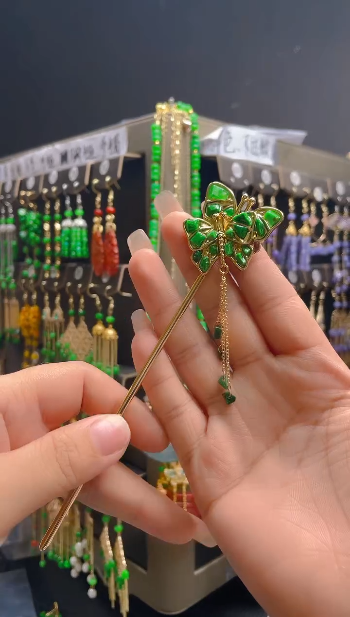 翡翠合金耳饰0149翡翠饰品