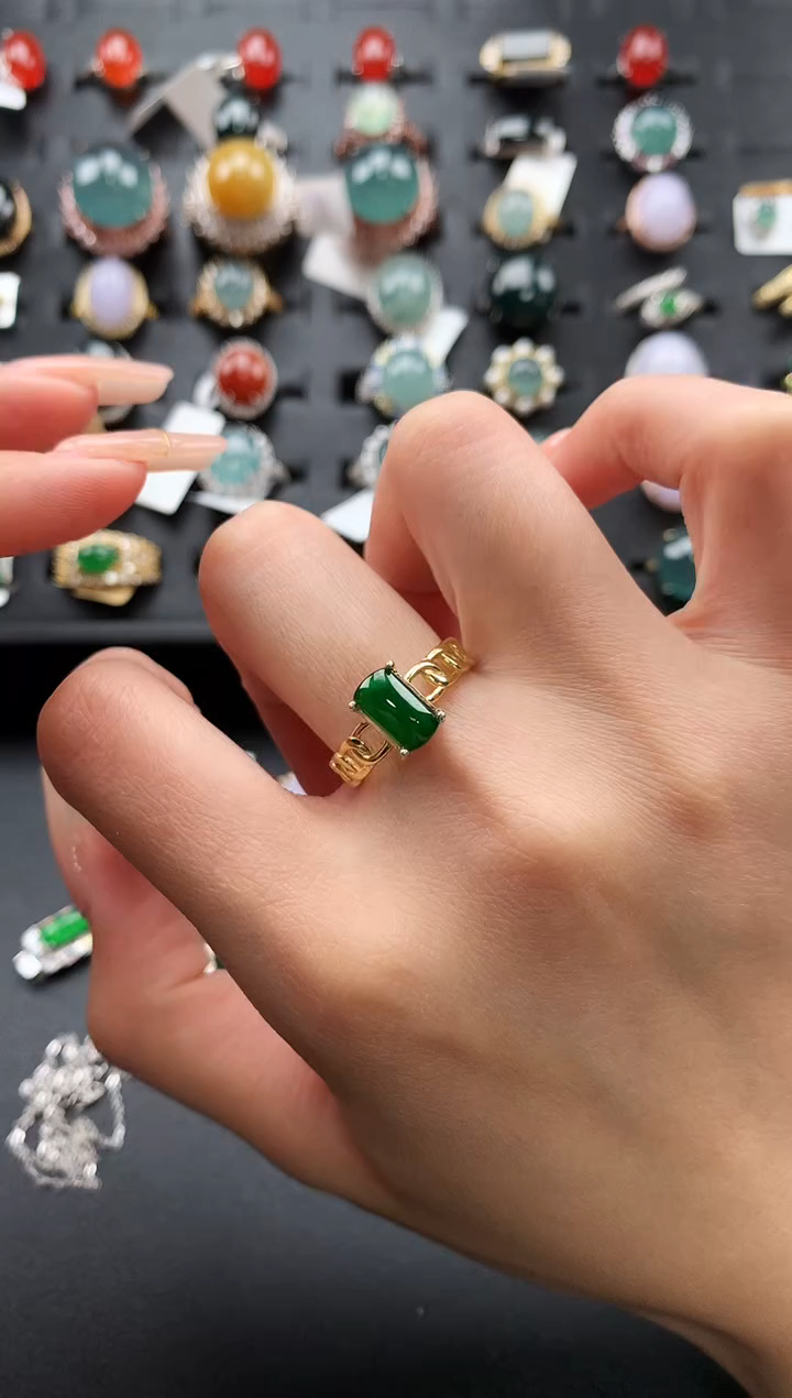 【闪购商品】翡翠戒指银S925镶嵌576547654