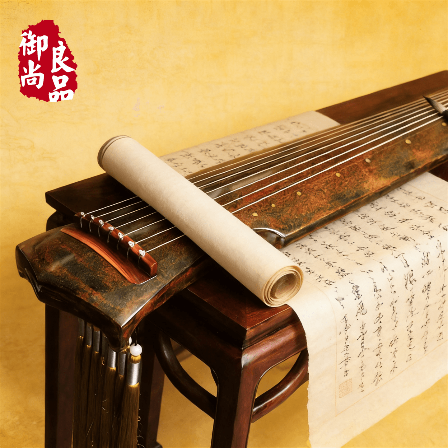 【御尚良品】古琴专业演奏级明清老杉木纯手工仲尼式七弦琴