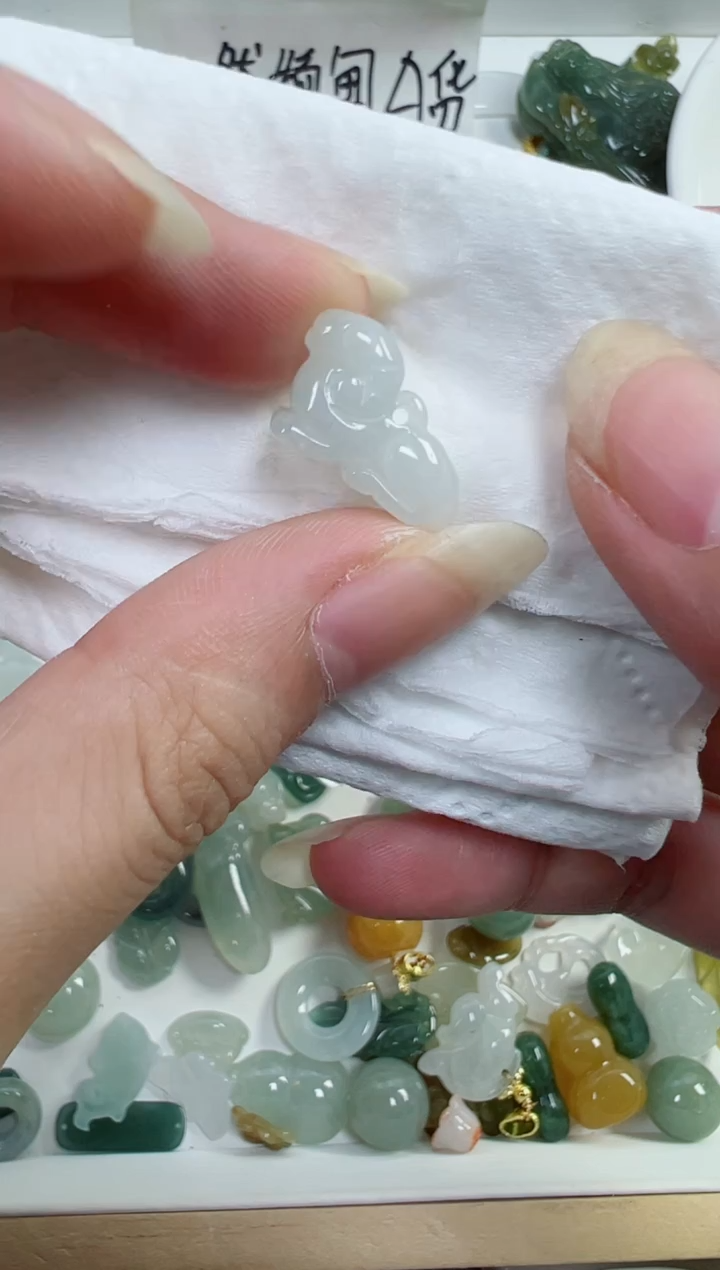 翡翠裸石163号链接，A货翡翠