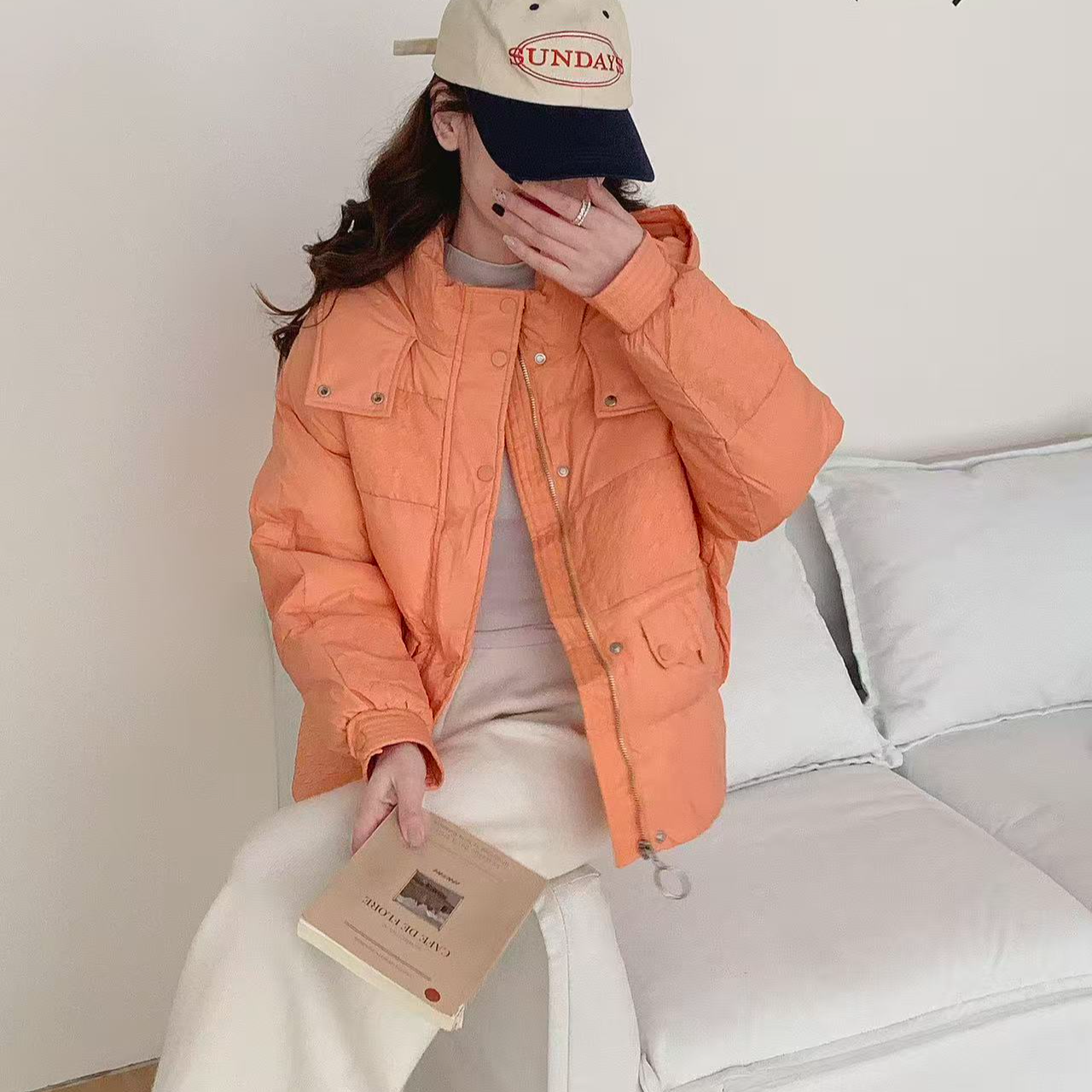 8171 M冬季新款连帽棉服女短款显瘦外套厚棉服