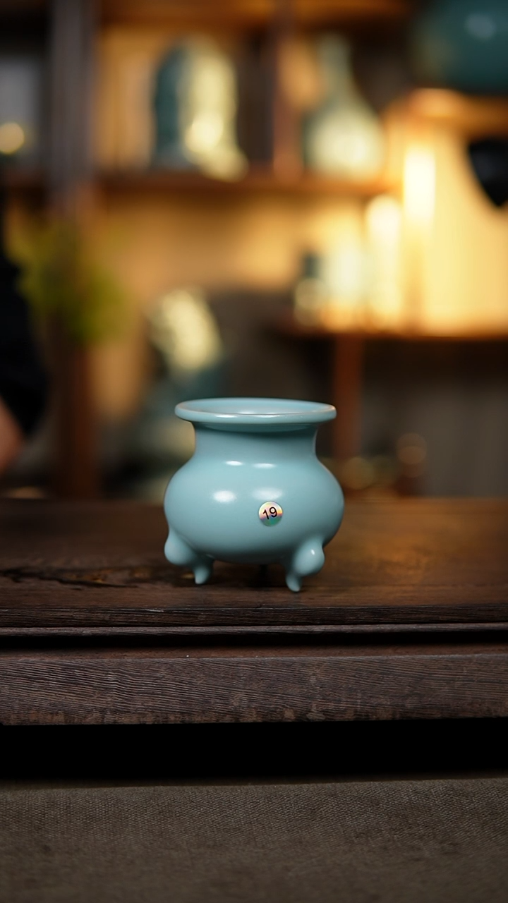 【闪购商品】杯仿古宋臻釉微瑕小香炉19