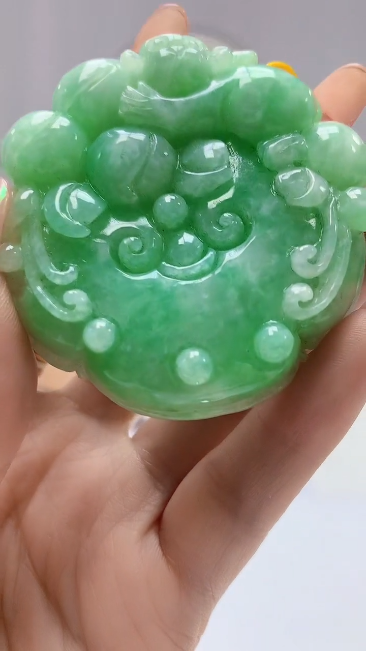 【闪购商品】定制翡翠未镶嵌4812DD-毛货挂件66