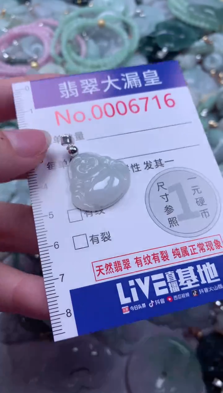 翡翠未镶嵌吊坠(不含链)6716