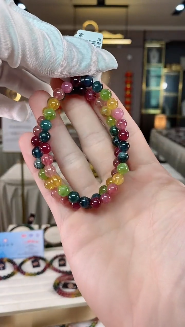 【闪购商品】碧玺单圈手串6mm+未镶嵌（多样性发一条）xion