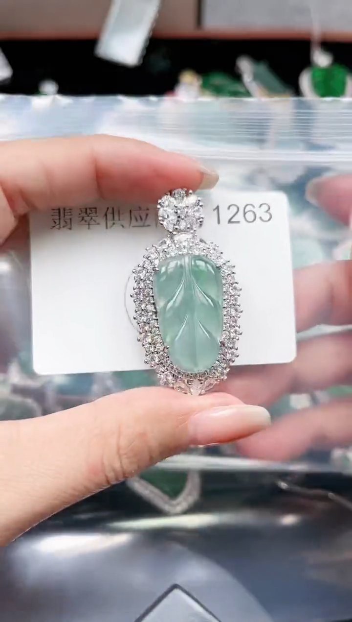 【闪购商品】翡翠颈饰未镶嵌1263赠皮绳