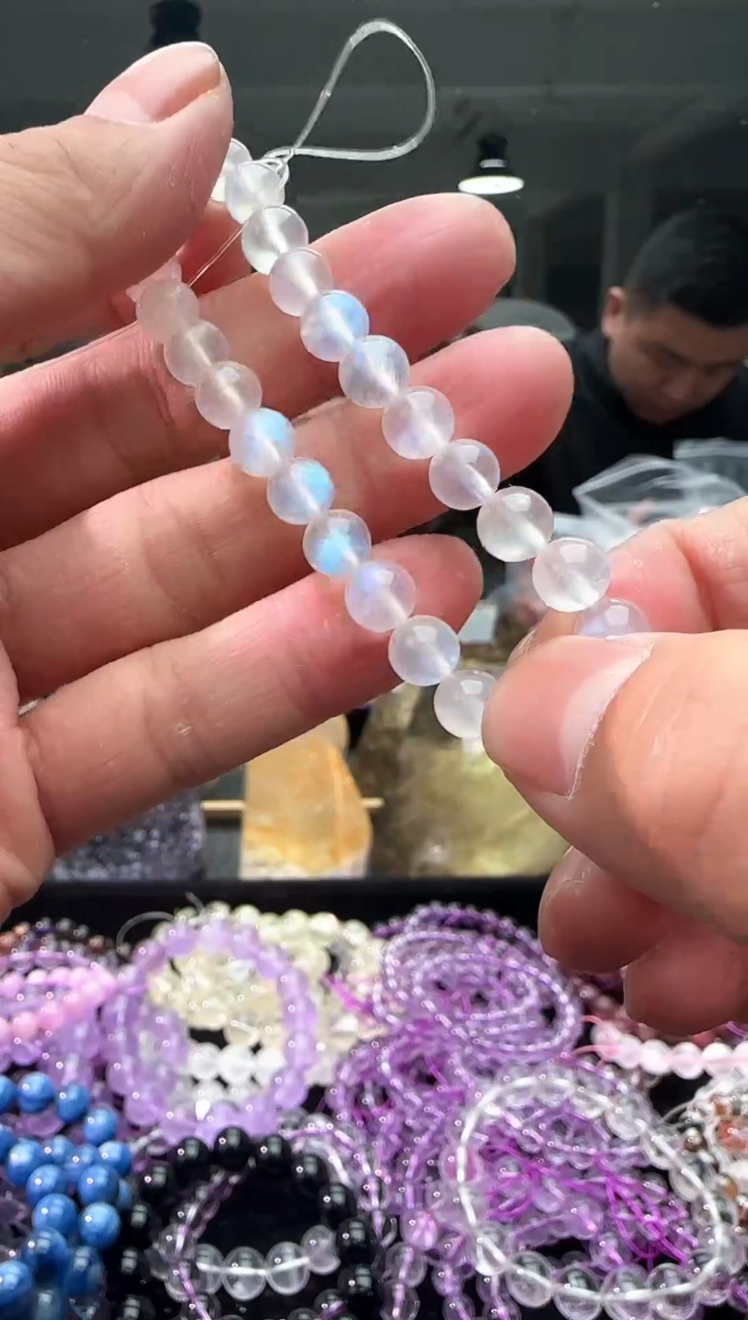 【闪购商品】烟晶手链银S925镶嵌蓝月光