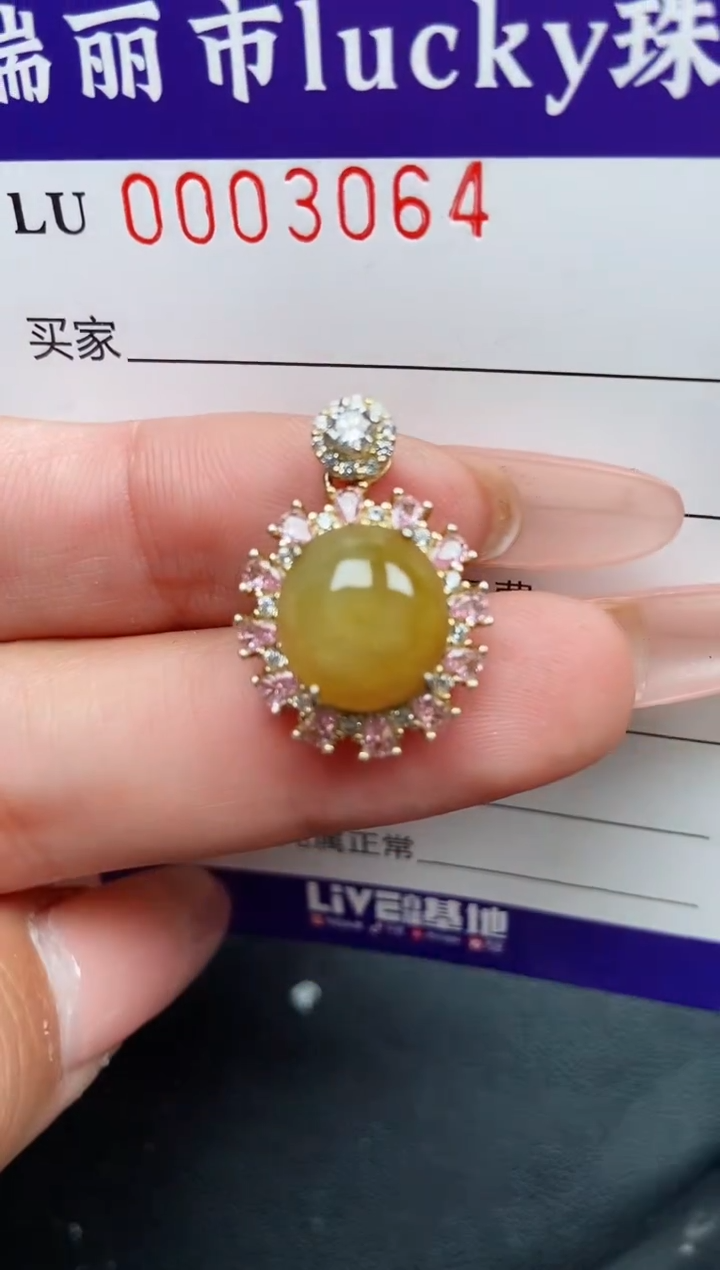 【闪购商品】翡翠颈饰银S925镶嵌3064