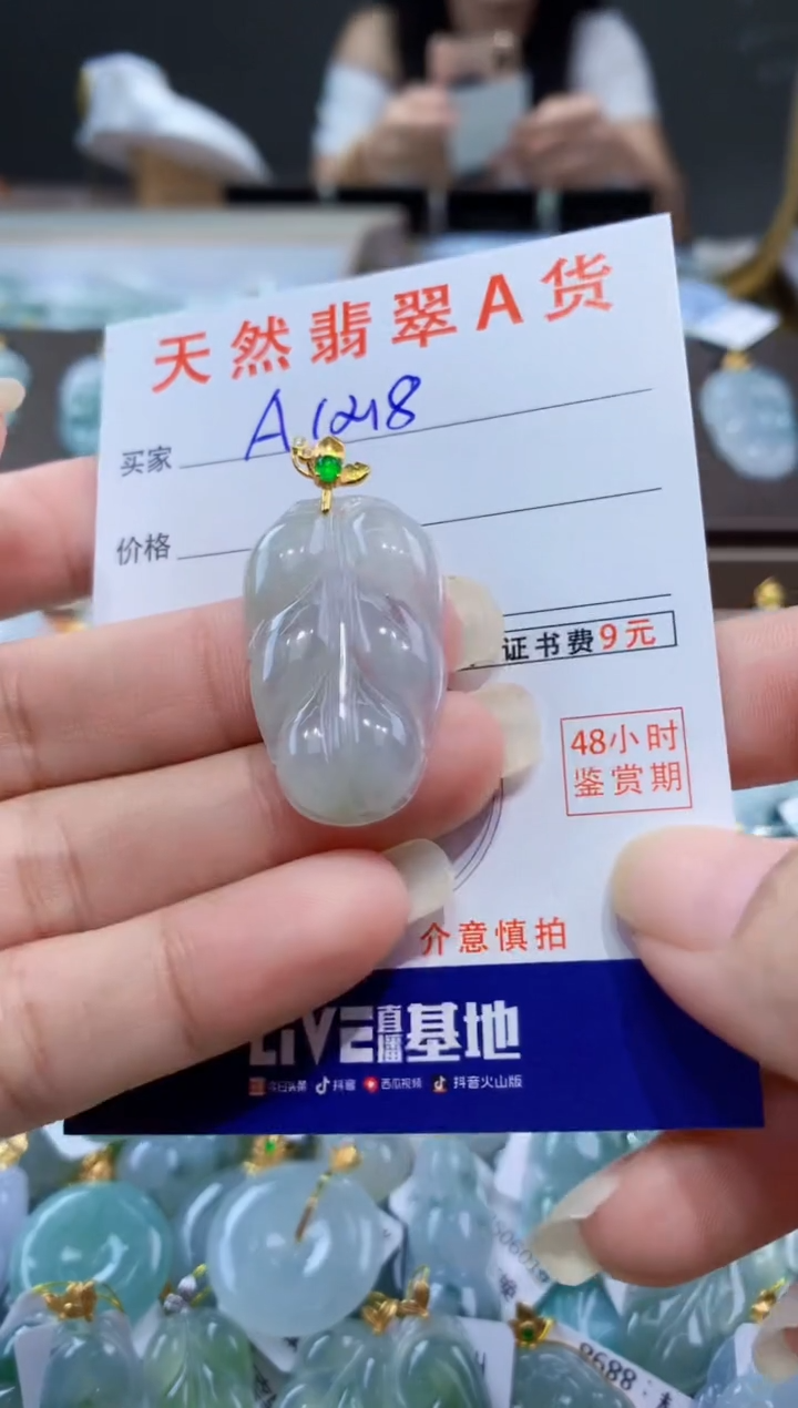 颈饰未镶嵌翡翠天然翡翠A货挂件 