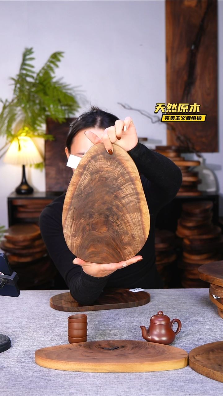 木北美黑胡桃原木.干裂疤结不属于商品质量问题完美主义者慎拍