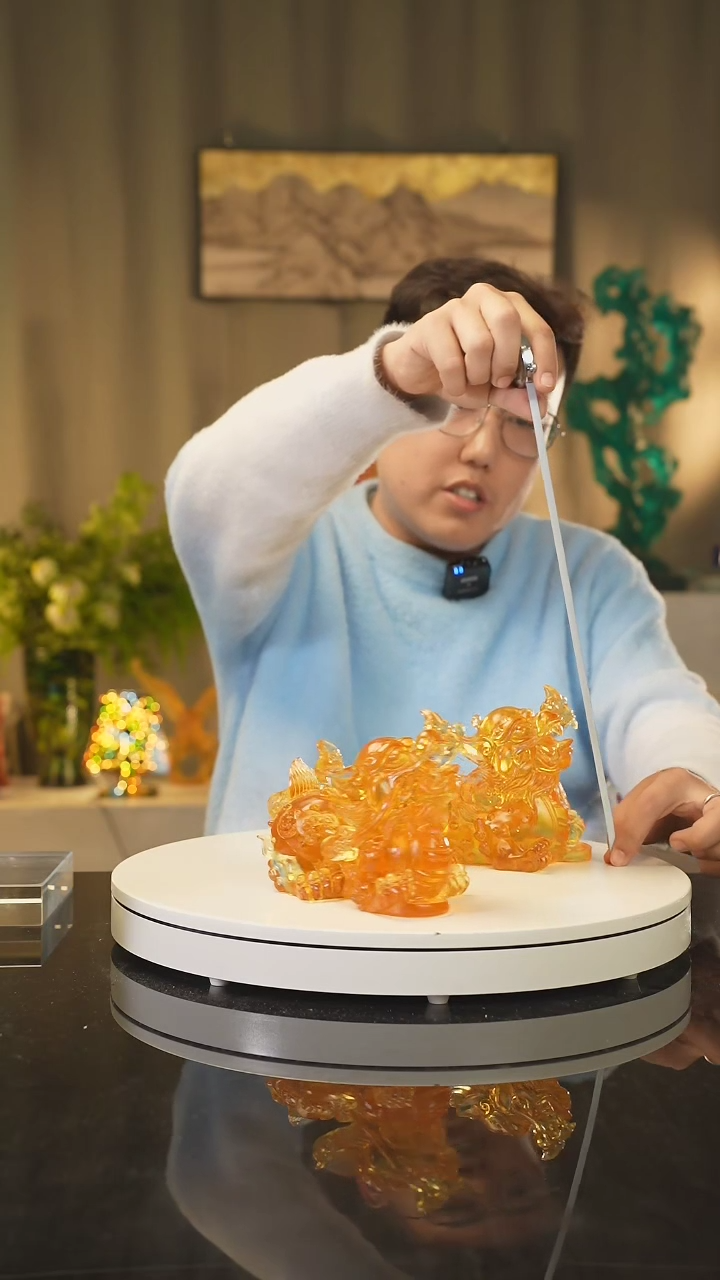 【闪购商品】古法艺术琉璃 可爱大貔貅 一对