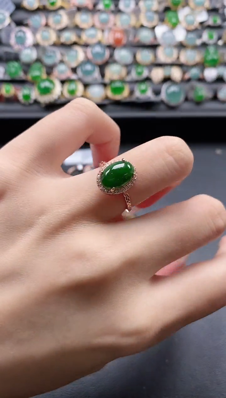 【闪购商品】翡翠戒指银S925镶嵌51511