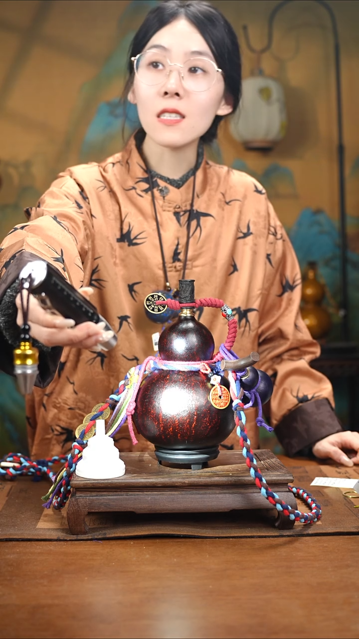 YS077藏绳款大漆酒葫芦（现货现发）+小手捏