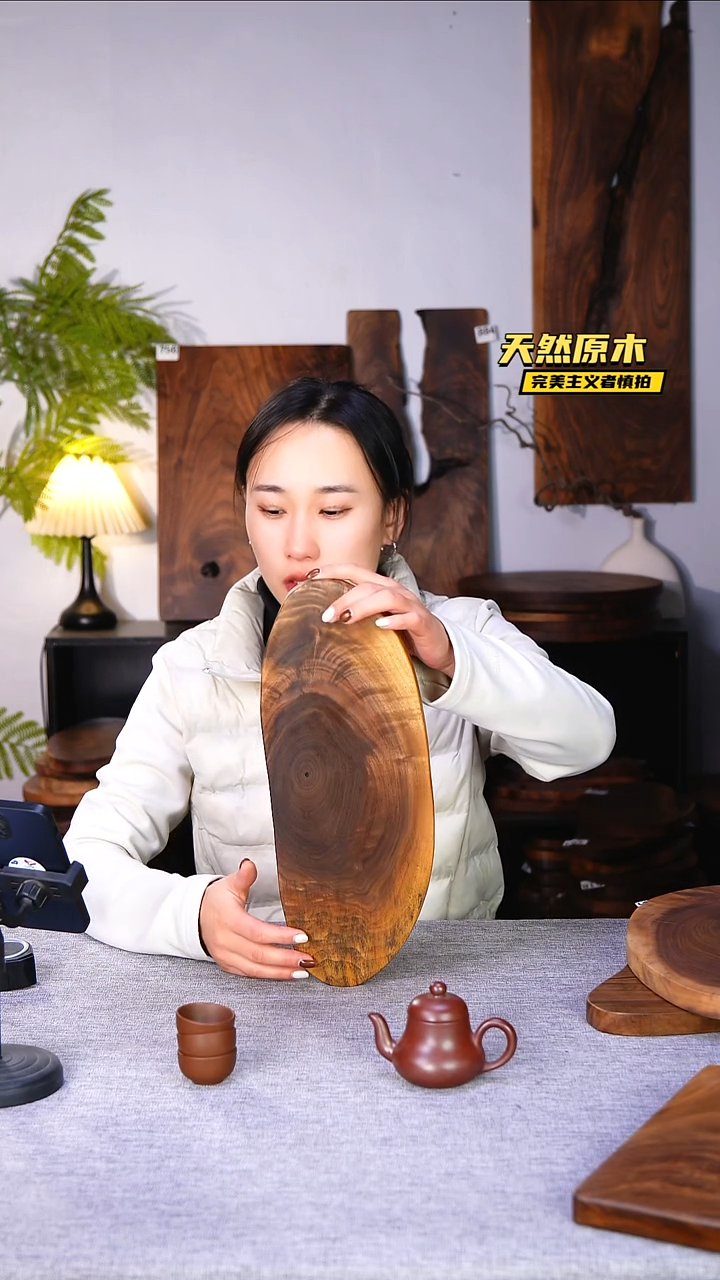 木北美黑胡桃原木.干裂疤结不属于商品质量问题完美主义者慎拍