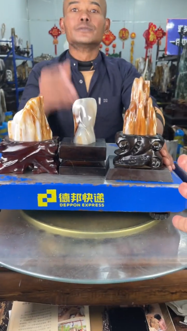 【闪购商品】硅化玉摆件未镶嵌29