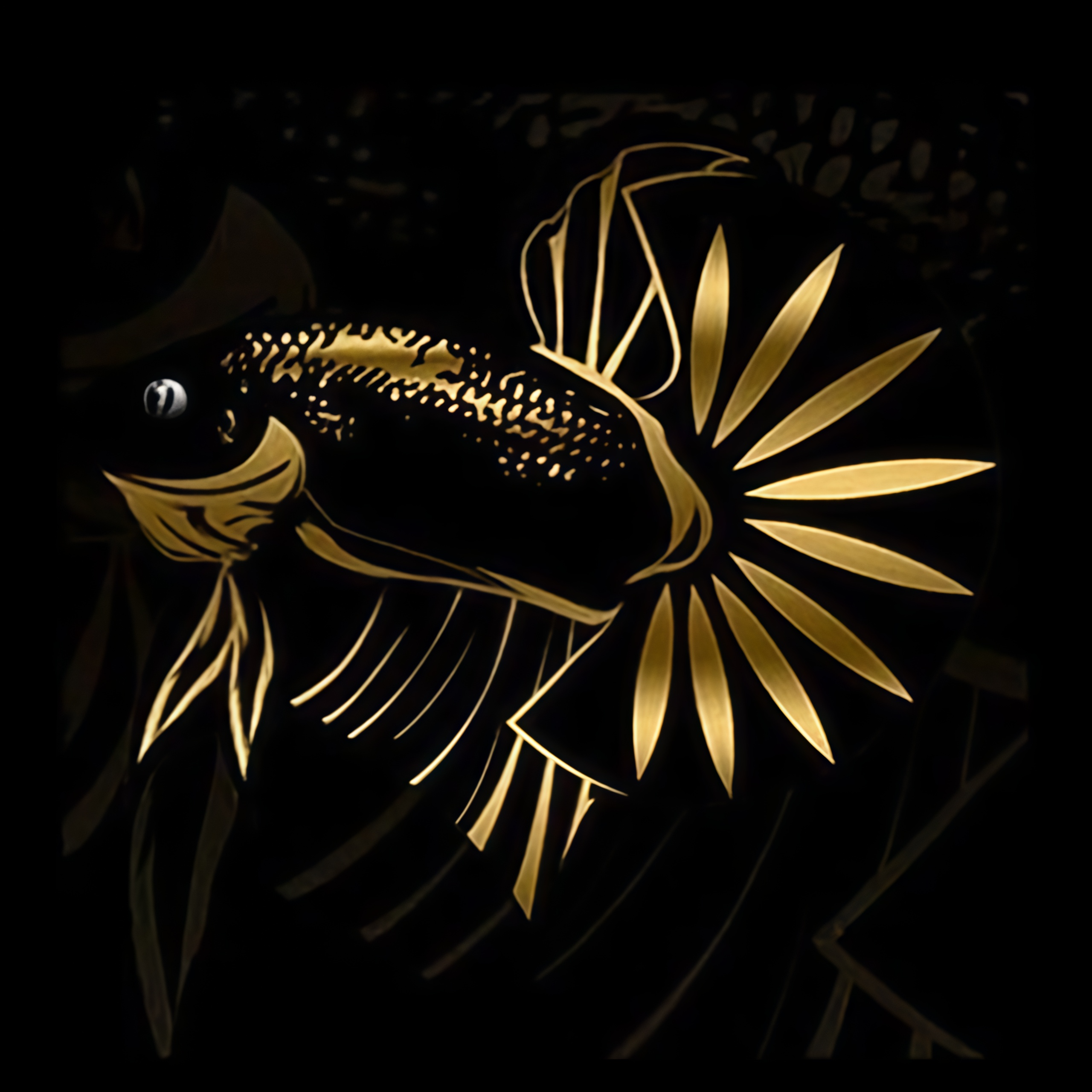 泰国斗鱼暗黑碎星星云红金彩金车轮尾绿魔半月将军狮王热带观赏鱼