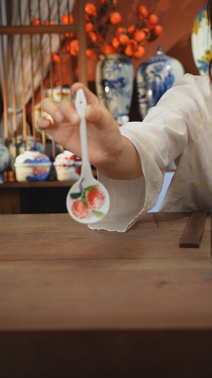 瓷片景德镇设计师釉下手绘陶瓷餐具