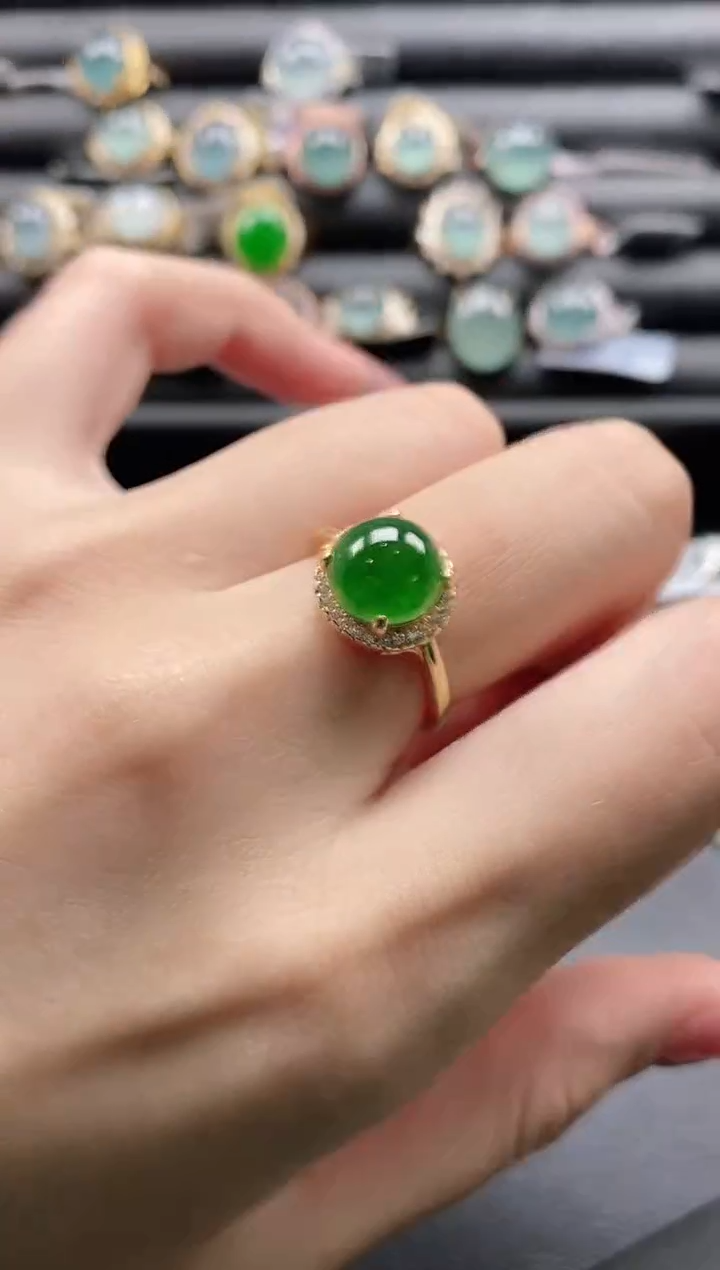 【闪购商品】翡翠戒指银S925镶嵌1111