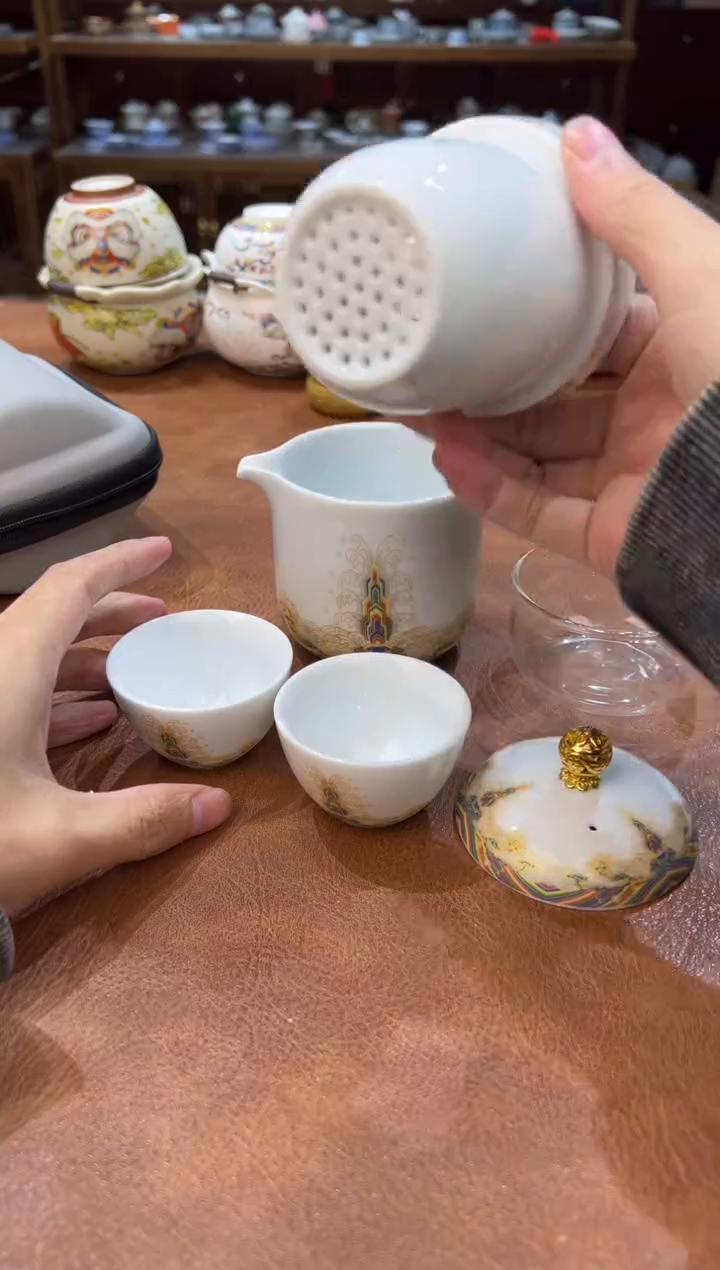 真的很便宜会开片的旅行茶具