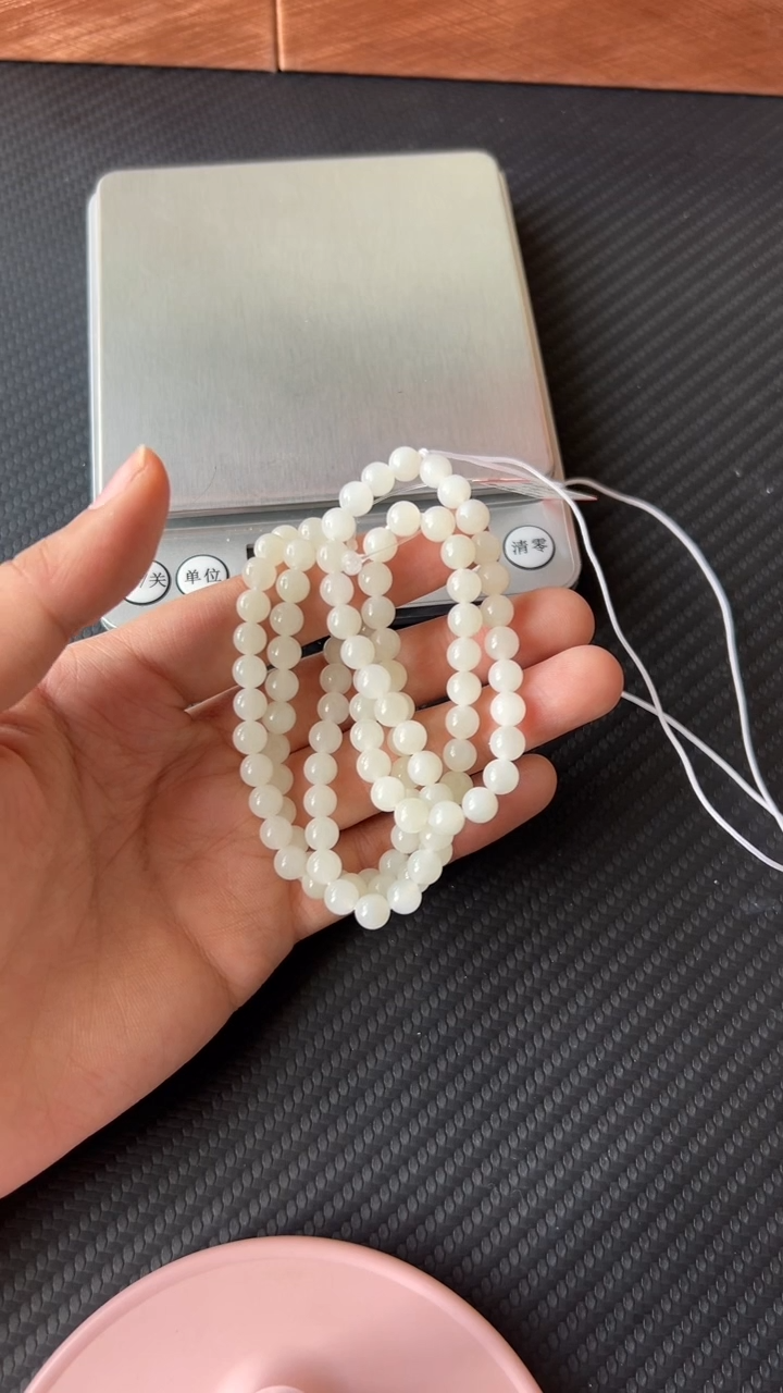 【闪购商品】和田玉项链未镶嵌于田微色差长串 卡6