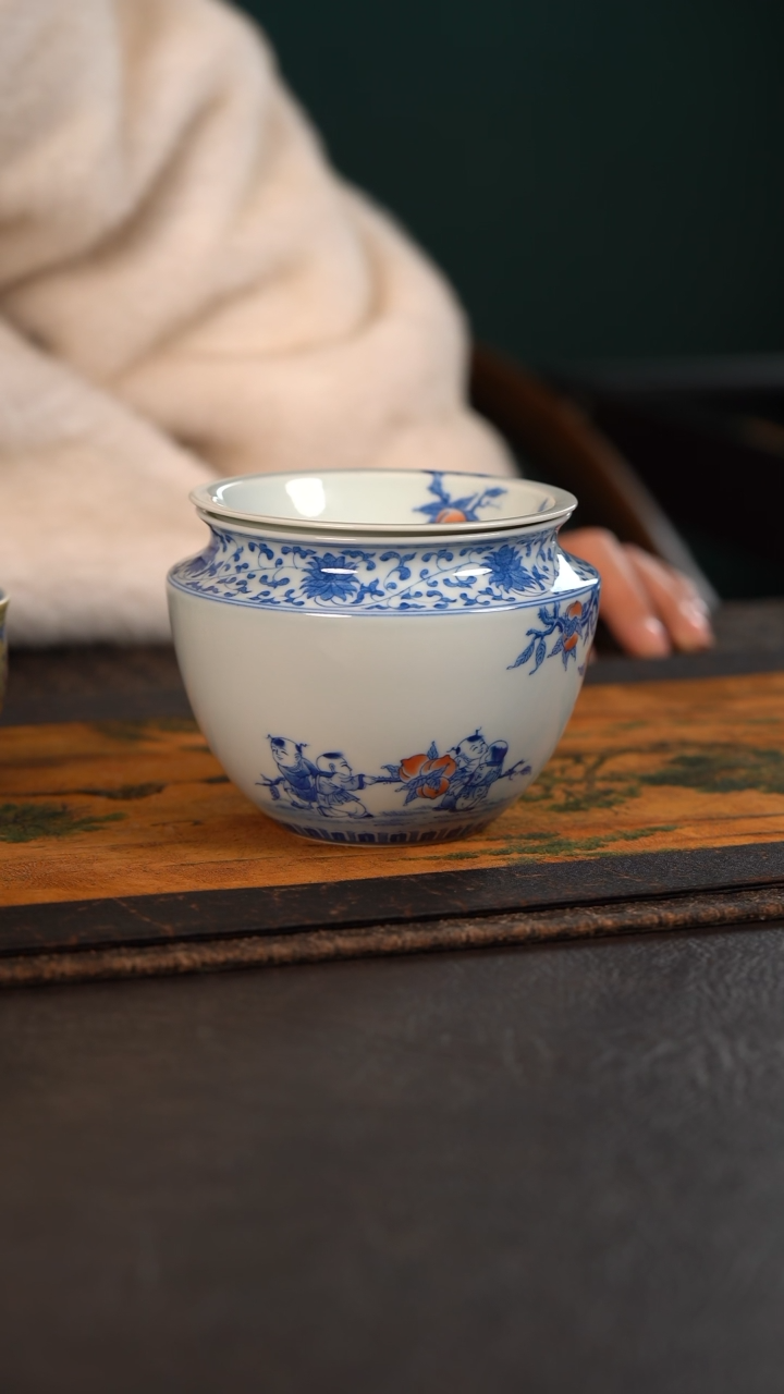 【闪购商品】杯聚澜堂九桃五福水洗带盖