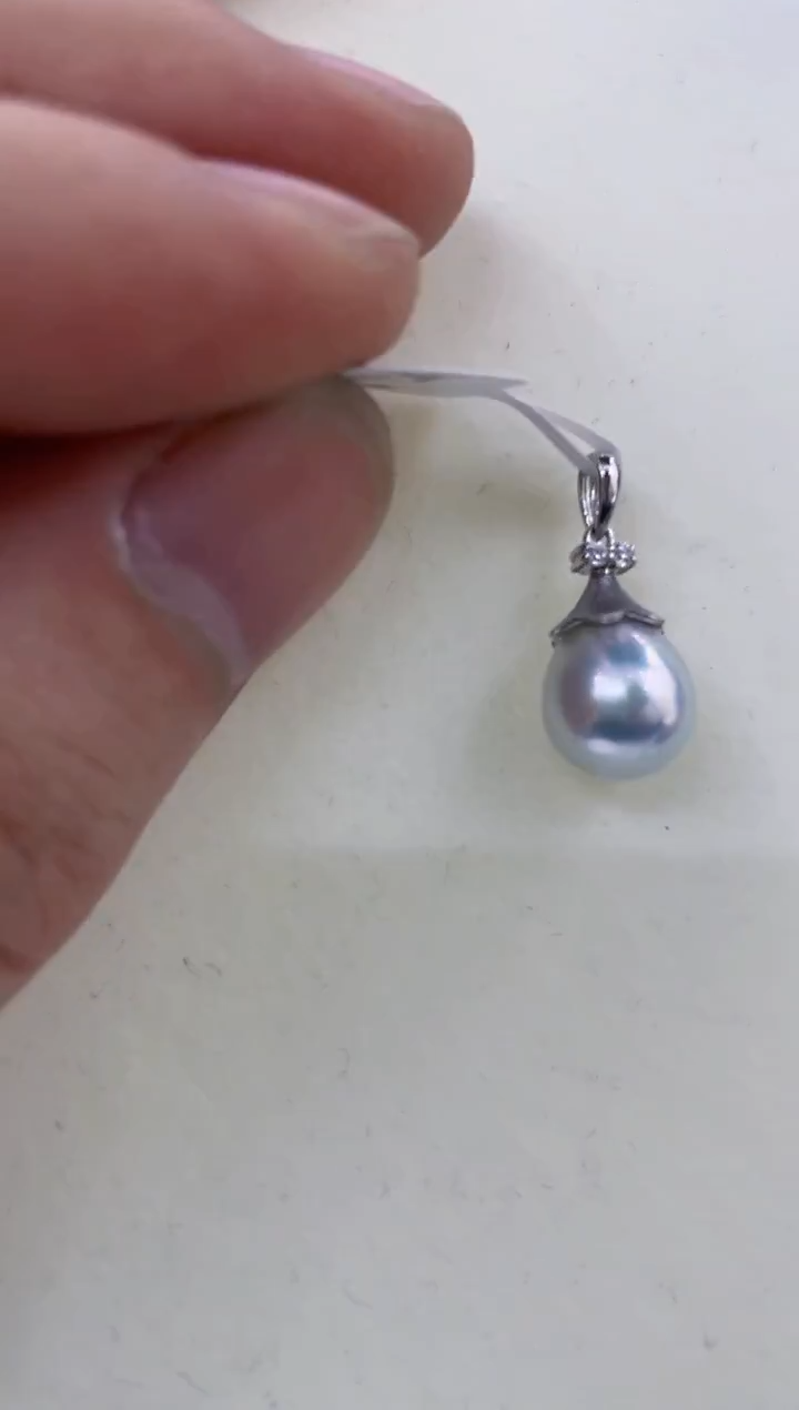 颈饰14K金镶嵌海水珍珠 