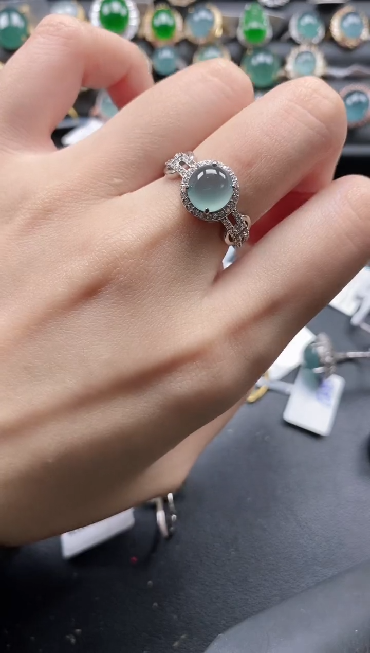 【闪购商品】翡翠戒指银S925镶嵌11111-