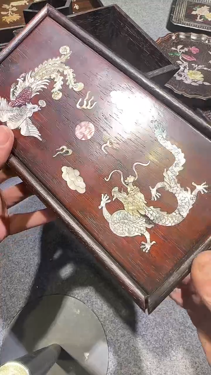 木紫檀拆件雕刻板以直播间实物为准微瑕老物件