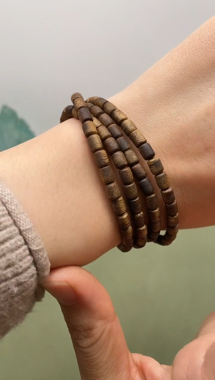 【闪购商品】沉香手串越南芽庄白棋4x5老桶珠念珠手链