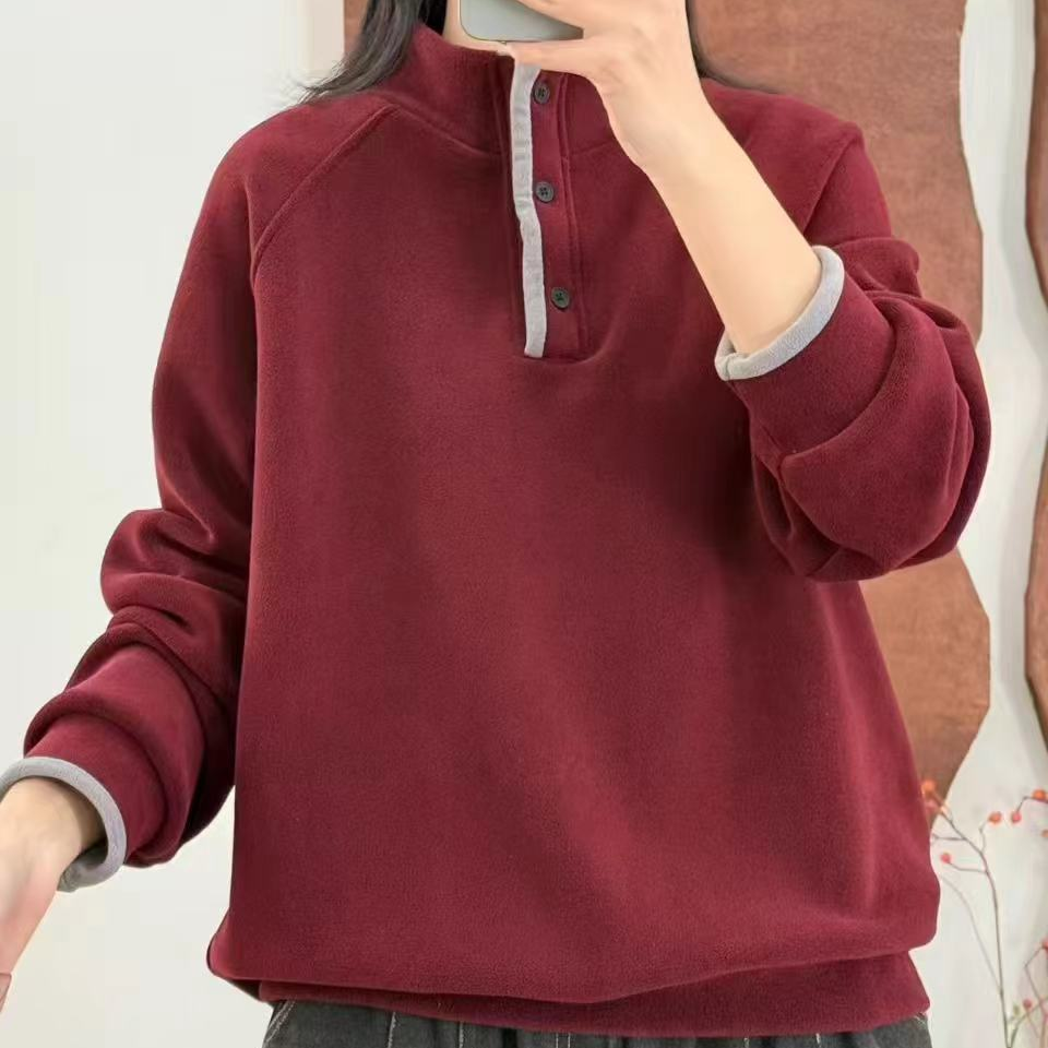 18815-3新款冬季加厚加绒气质打底衫