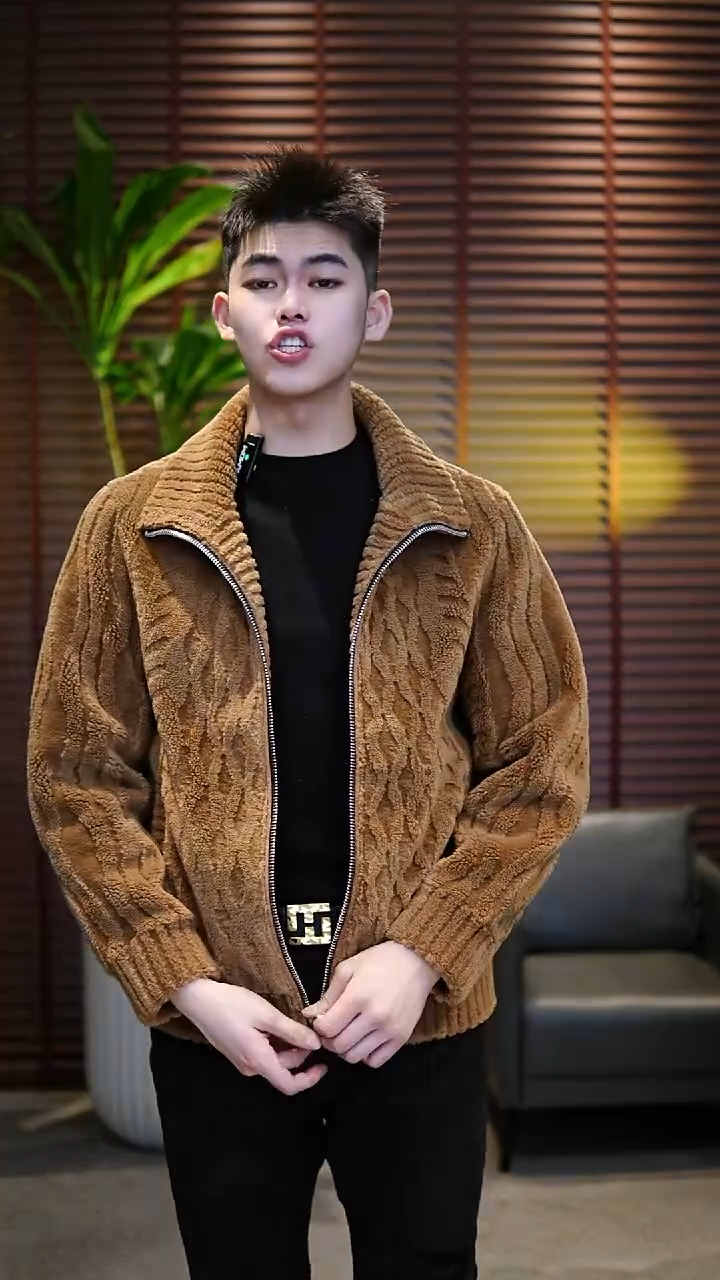 50码（125-140斤）男士羊毛夹克