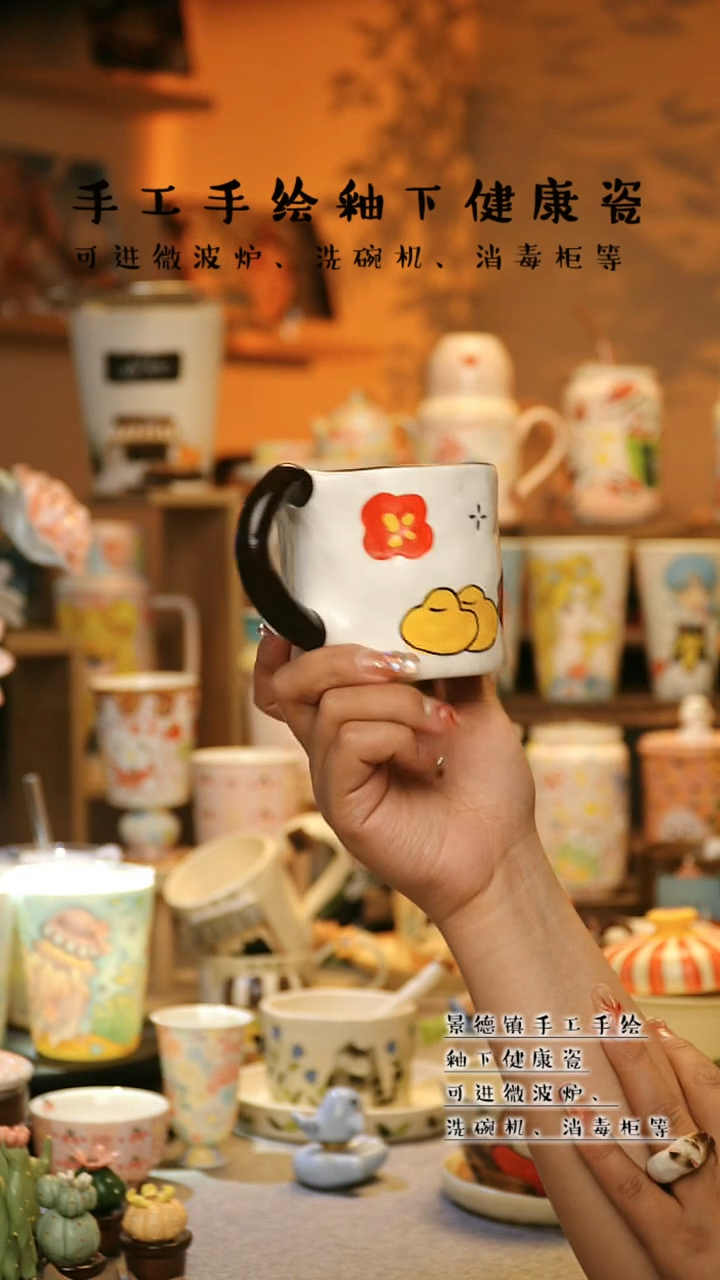 【闪购商品】杯景德镇高温釉下彩&A081