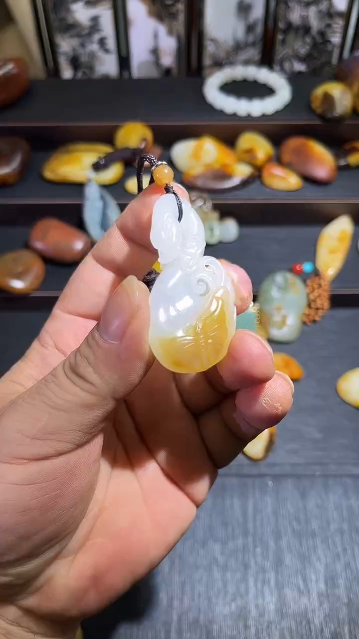 套链未镶嵌和田玉且末糖料大白鹅