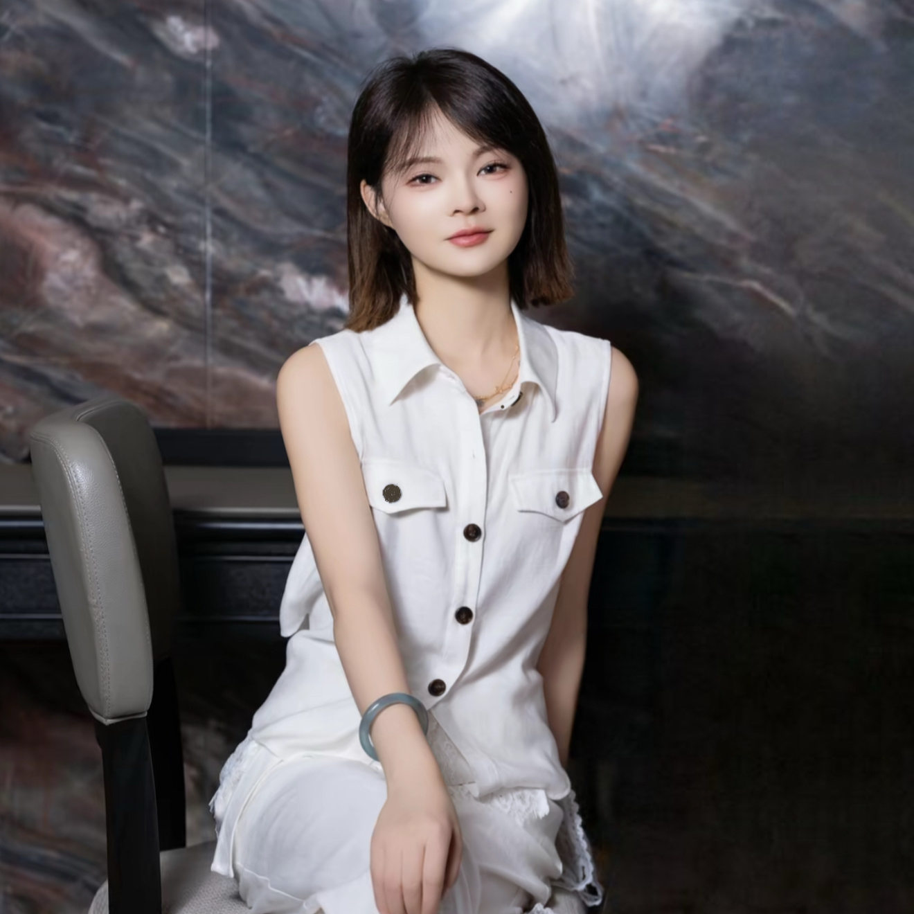 “长相思”亚麻夏季新款时尚无袖上衣阔腿裤套装 D9616243X-6243X