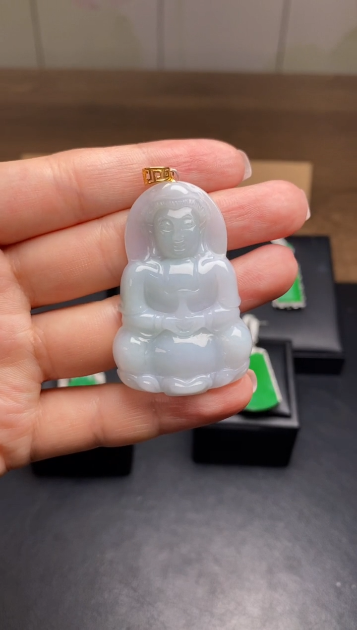 【闪购商品】翡翠颈饰18K金镶嵌翡翠