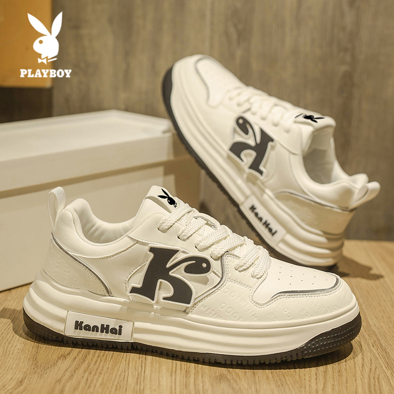 PLAYBOY/花花公子休闲板鞋2025新款男士百搭透气厚底高级感运动鞋