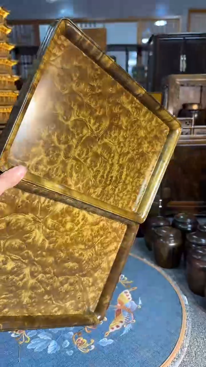 【闪购商品】乌木类成套家具阴沉全木托盘   一对  s22